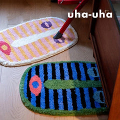 Cartoon Print Area Rug Water Absorbent Floor Mat