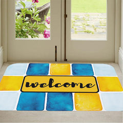 Thickened Yellow Welcome Doormat Non-slip Carpet Outdoor Floor Mat
