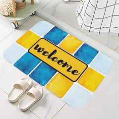 Thickened Yellow Welcome Doormat Non-slip Carpet Outdoor Floor Mat