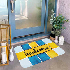 Thickened Yellow Welcome Doormat Non-slip Carpet Outdoor Floor Mat