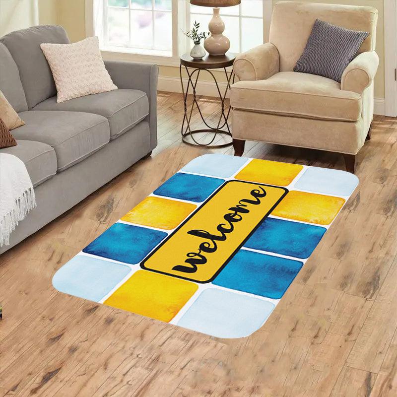 Thickened Yellow Welcome Doormat Non-slip Carpet Outdoor Floor Mat