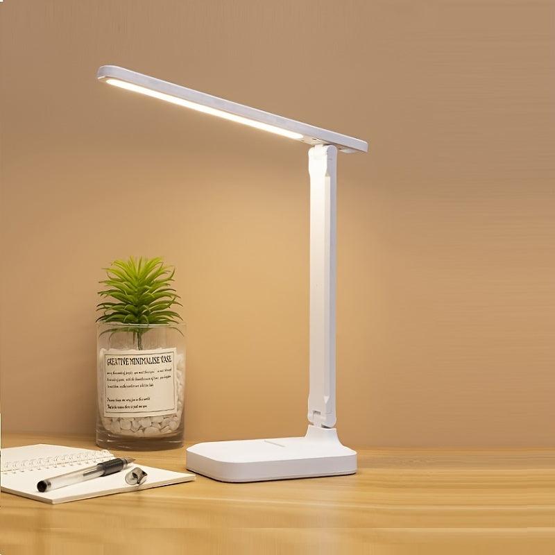 Dimmable LED Desk Lamp Touch Dimming Eye Protection USB Plug
