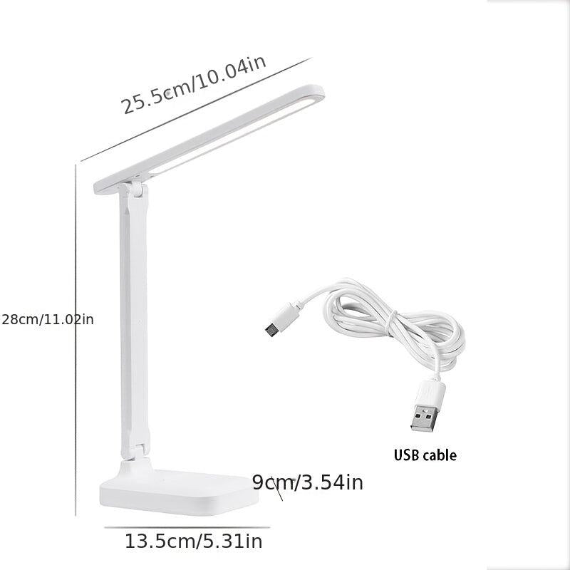 Dimmable LED Desk Lamp Touch Dimming Eye Protection USB Plug