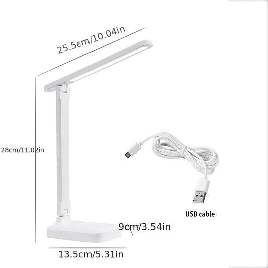 Dimmable LED Desk Lamp Touch Dimming Eye Protection USB Plug