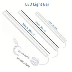 LED Thin With Switch Desk Lamp Magnetic USB Plug under Cabinet Light