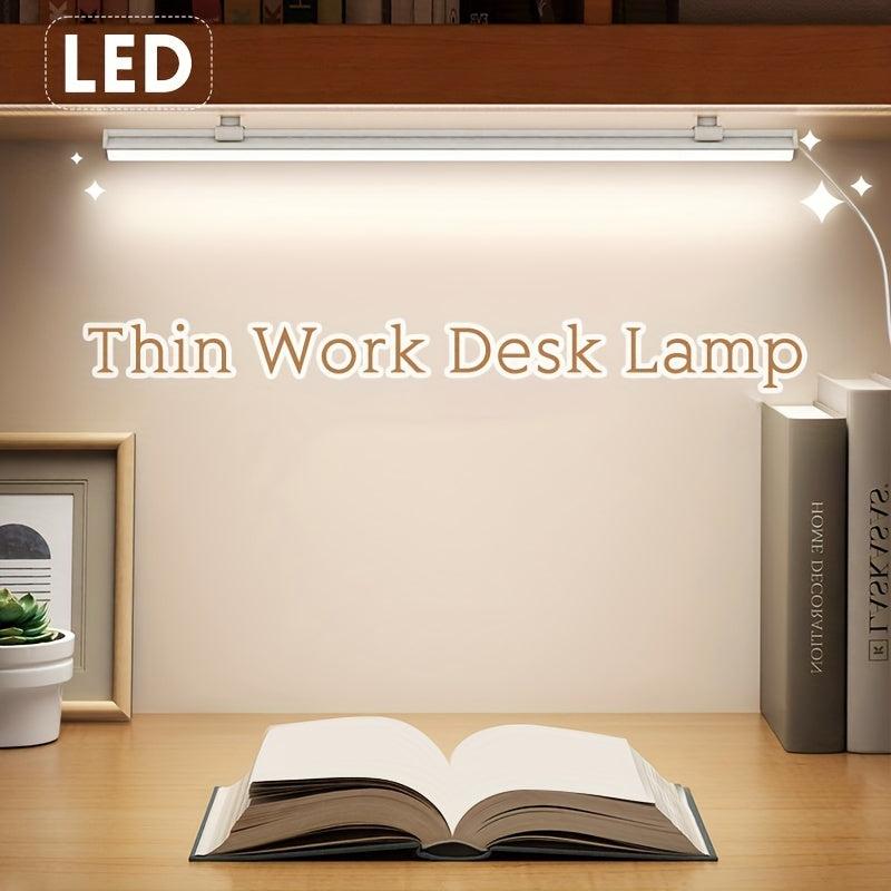 LED Thin With Switch Desk Lamp Magnetic USB Plug under Cabinet Light