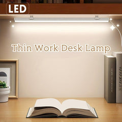 LED Thin With Switch Desk Lamp Magnetic USB Plug under Cabinet Light