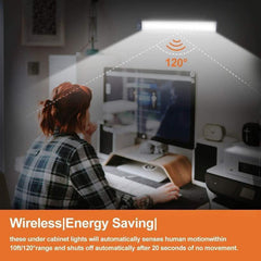 Motion Sensor Cabinet Light USB Rechargeable Closet Light Magnetic Detachable