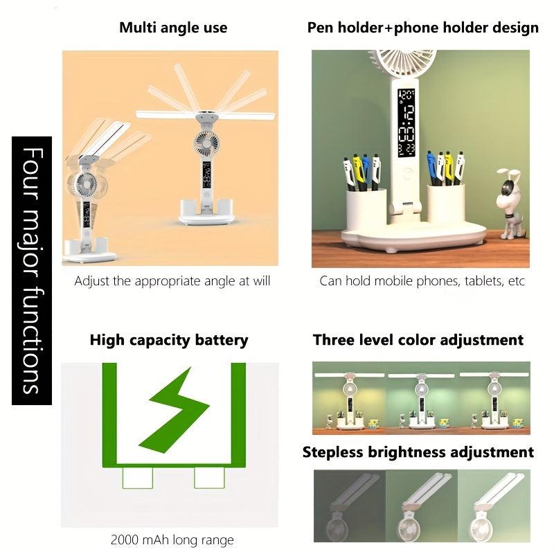 Learning Plug-in Bedside Lamp Desk Fan