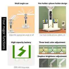 Learning Plug-in Bedside Lamp Desk Fan