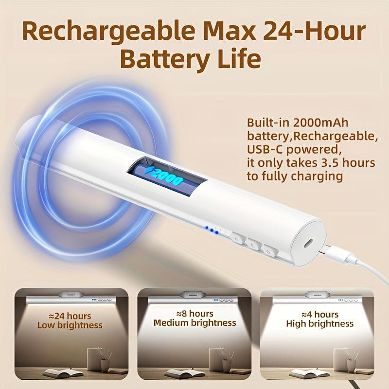 Rocoren LED Desk Lamp Magnetic Dimming Rechargeable Reading Lamp