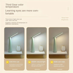 Foldable Learning Desk Lamp with Night Light USB Charging LED Eye Protection