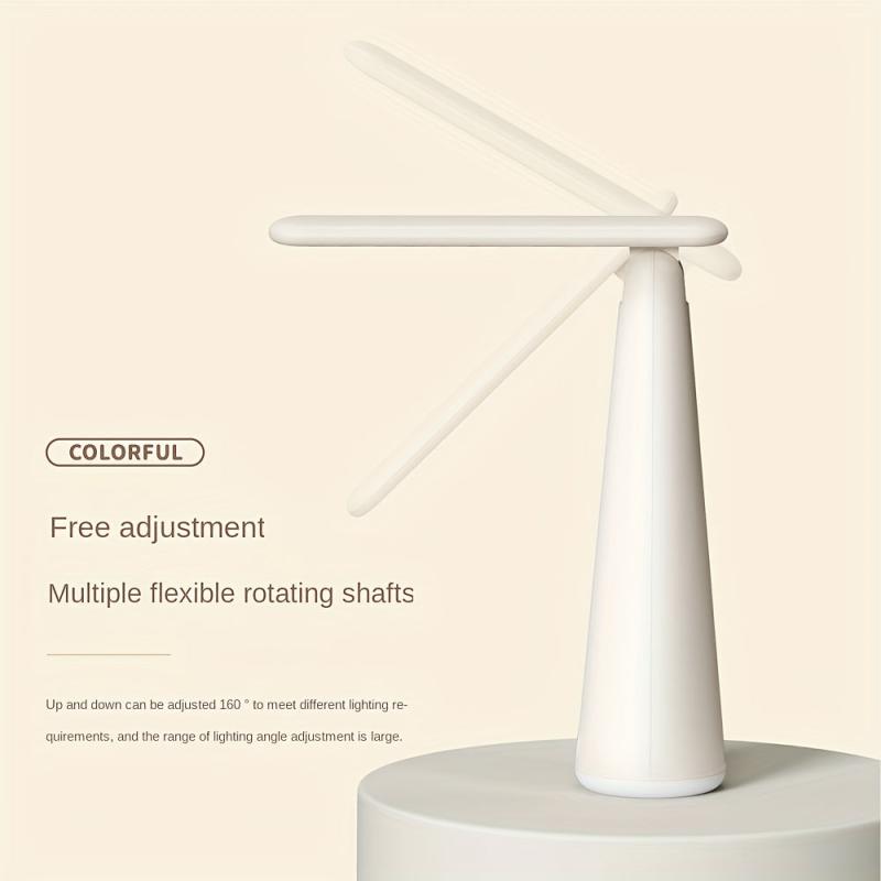 Foldable Learning Desk Lamp with Night Light USB Charging LED Eye Protection