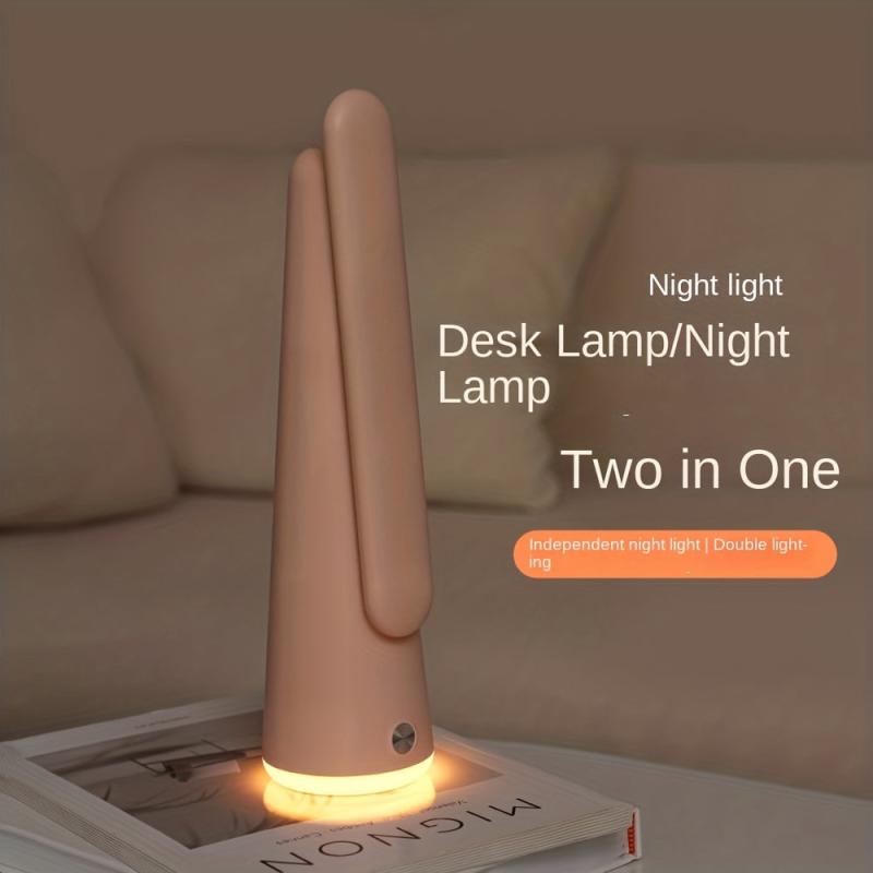 Foldable Learning Desk Lamp with Night Light USB Charging LED Eye Protection