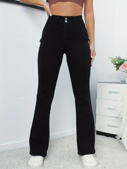 Cargo Pants Mid Stretch Slim Fit Bootcut Jeans Women's Denim Jeans