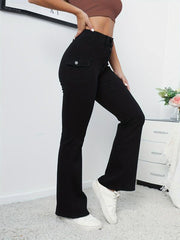 Cargo Pants Mid Stretch Slim Fit Bootcut Jeans Women's Denim Jeans