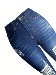 Distressed High Stretch Skinny Jeans Women's
