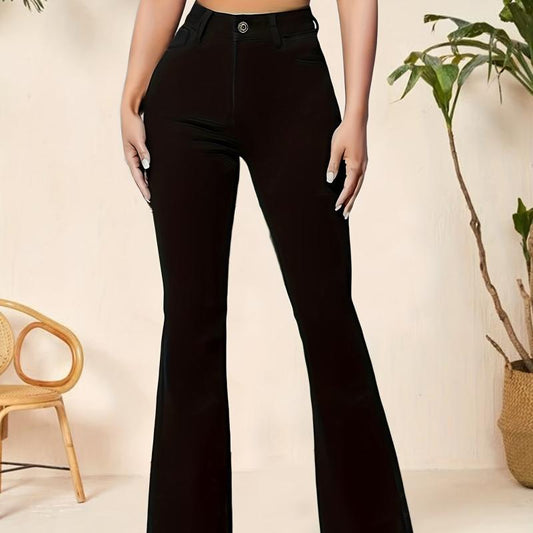 High Waist Flare Jeans Women's Denim Bell Bottom Jeans