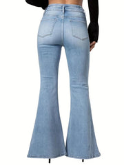 High Stretch Distressed Bell Bottom Jeans Women's Denim Jeans