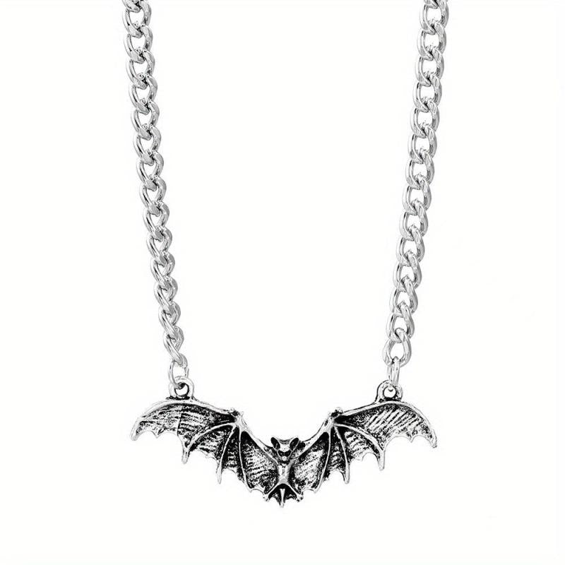 Halloween Punk Style Bat Necklace Animal Bat Necklace