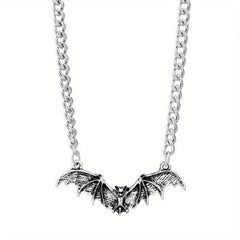 Halloween Punk Style Bat Necklace Animal Bat Necklace