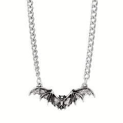 Halloween Punk Style Bat Necklace Animal Bat Necklace