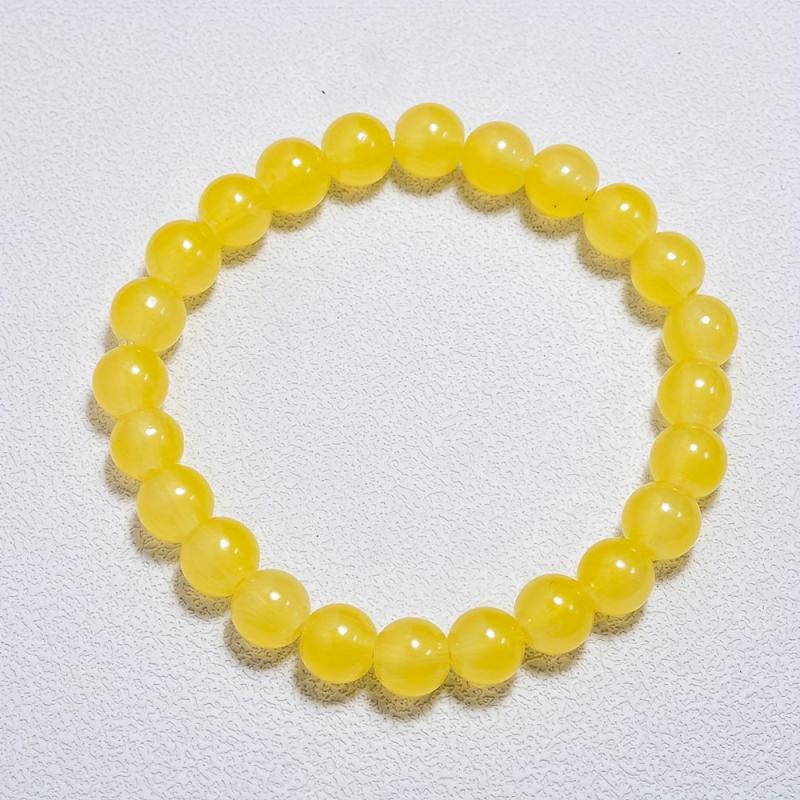 Solid Beads Natural Stone Bracelet - Hand Jewelry Fits Any Wrist