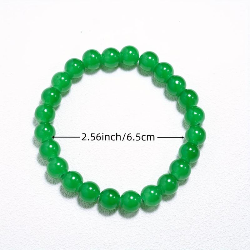 Solid Beads Natural Stone Bracelet - Hand Jewelry Fits Any Wrist