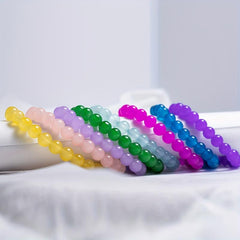Solid Beads Natural Stone Bracelet - Hand Jewelry Fits Any Wrist
