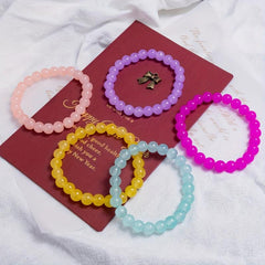 Solid Beads Natural Stone Bracelet - Hand Jewelry Fits Any Wrist