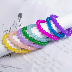 Solid Beads Natural Stone Bracelet - Hand Jewelry Fits Any Wrist