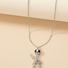 Halloween Skull Frame Pendant Necklace Funny Party Decor Neck Jewelry Gift