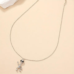 Halloween Skull Frame Pendant Necklace Funny Party Decor Neck Jewelry Gift
