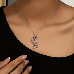 Halloween Skull Frame Pendant Necklace Funny Party Decor Neck Jewelry Gift