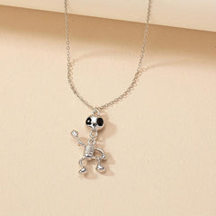 Halloween Skull Frame Pendant Necklace Funny Party Decor Neck Jewelry Gift