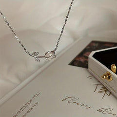 Tulip Pendant Necklace Clavicle Chain Daily Wear Neck Jewelry Gift
