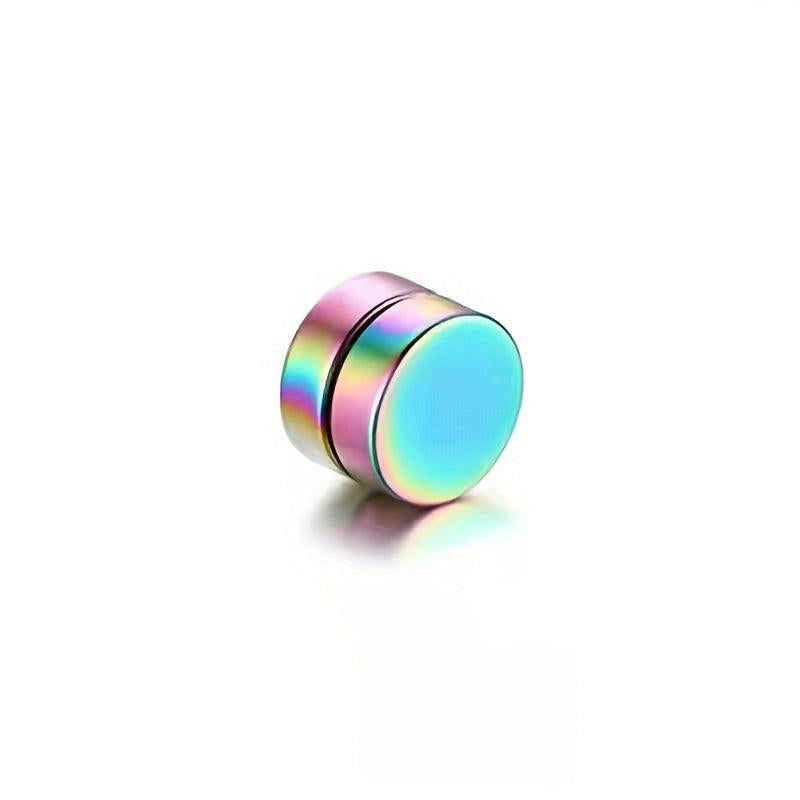 5pcs 8mm Round Magnetic Stud Earrings Stainless Steel Clip On Ear Jewelry Set