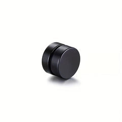 5pcs 8mm Round Magnetic Stud Earrings Stainless Steel Clip On Ear Jewelry Set