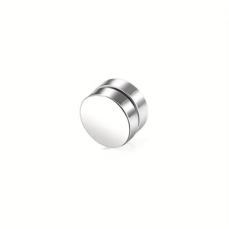 5pcs 8mm Round Magnetic Stud Earrings Stainless Steel Clip On Ear Jewelry Set