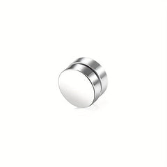 5pcs 8mm Round Magnetic Stud Earrings Stainless Steel Clip On Ear Jewelry Set