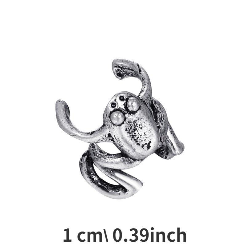 Frog Zinc Alloy Earrings Retro Style Jewelry Gift For Women Girls