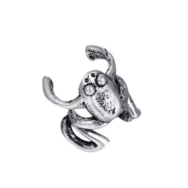 Frog Zinc Alloy Earrings Retro Style Jewelry Gift For Women Girls