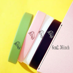4pcs Unicorn Silicone Bracelet Stackable Hand Jewelry Set