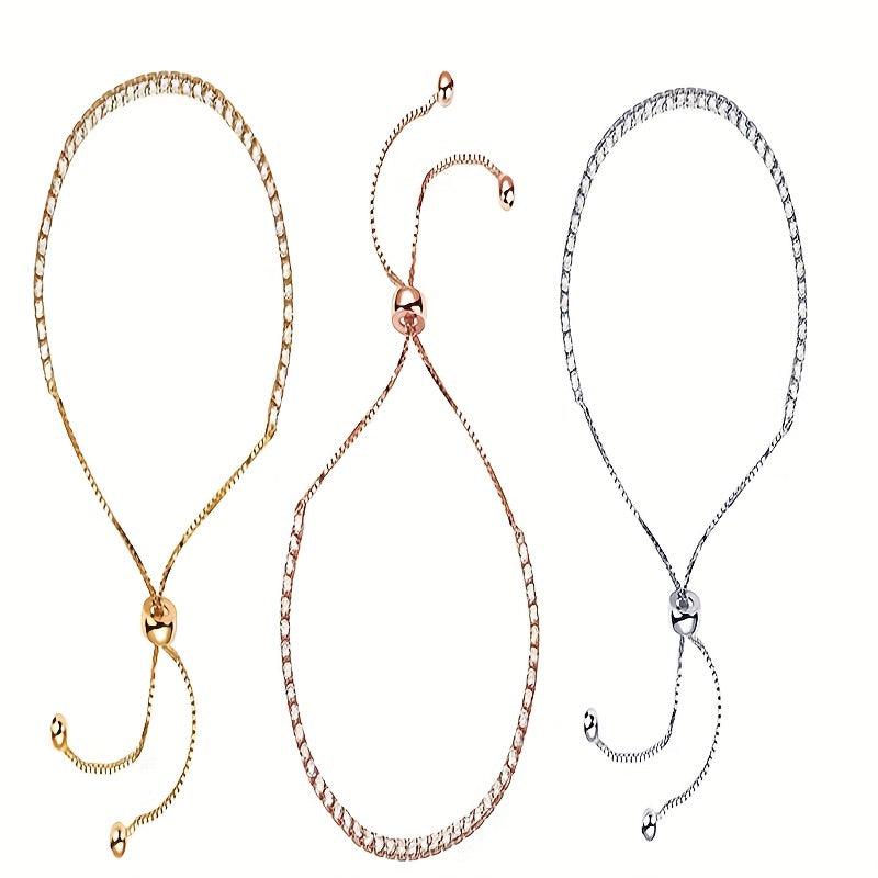 Adjustable CZ Tennis Bracelet Hand Jewelry for Women