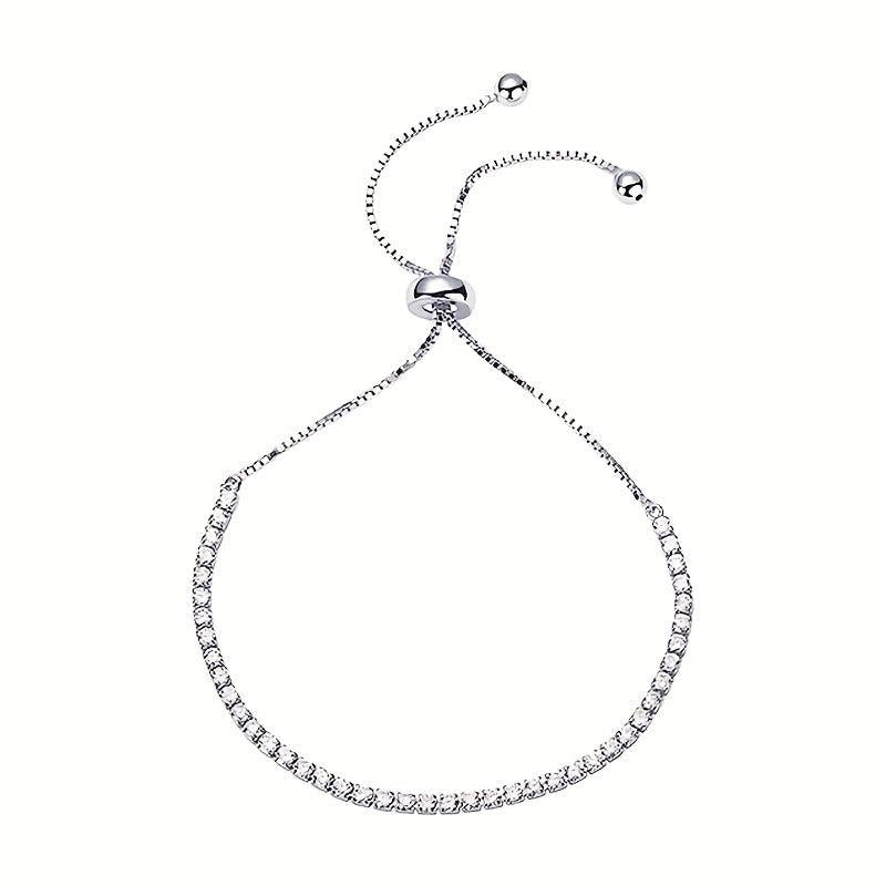 Adjustable CZ Tennis Bracelet Hand Jewelry for Women