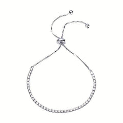 Adjustable CZ Tennis Bracelet Hand Jewelry for Women