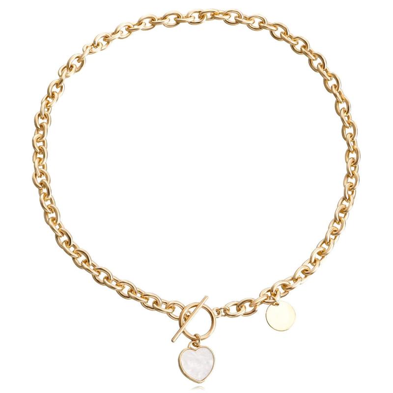 Minimalist Love Heart Chain Bracelet Necklace Jewelry Gift for Women