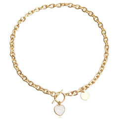 Minimalist Love Heart Chain Bracelet Necklace Jewelry Gift for Women