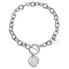 Minimalist Love Heart Chain Bracelet Necklace Jewelry Gift for Women