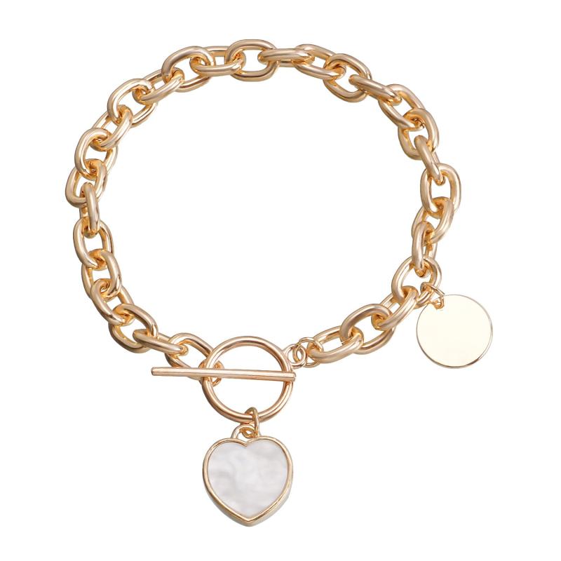 Minimalist Love Heart Chain Bracelet Necklace Jewelry Gift for Women